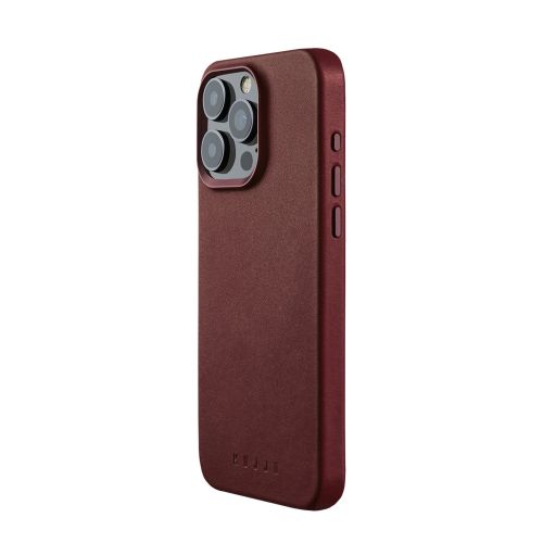 Mujjo Full Leather Case iPhone 15 Pro Burgundy