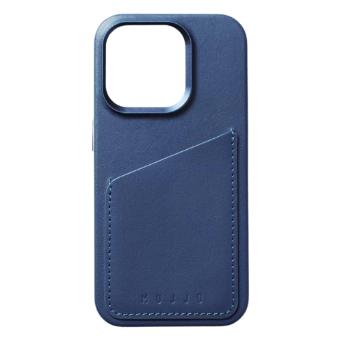 Mujjo Wallet Case iPhone 15 Pro Monaco Blue