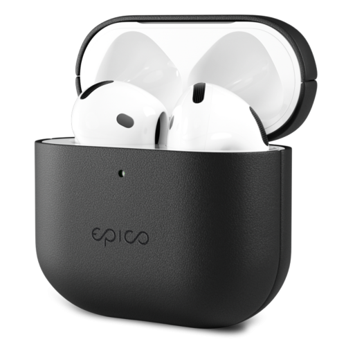 Epico Leather Cover for Airpods 4 - Black