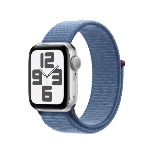 Apple Watch SE GPS 40mm Silver Aluminium Sport Loop Winter Blue