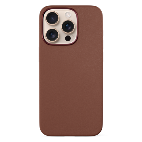 Epico Mag+ Leather Case for iPhone 16 Pro - Brown